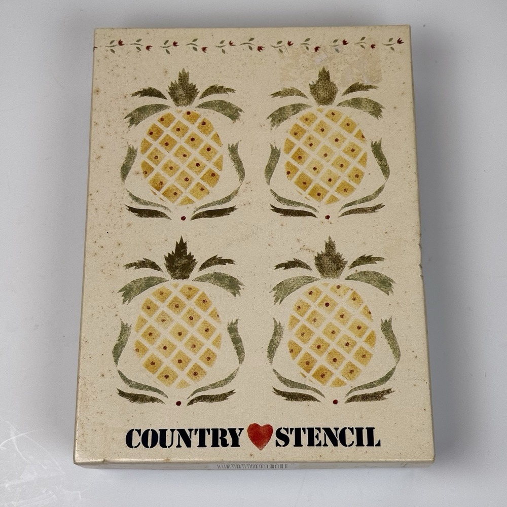 Mead Products Country Stencil Pineapple Stationery Envelope Set Cottage Core VTG